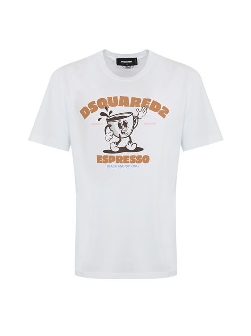 T-shirt in cotone con stampa Espresso DSQUARED2 | S74GD1452 D20020100